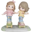 Precious Moments 252030N Sisters Skateboarding Figurine
