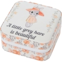 Precious Moments 252453N Bunny Gray Hare Travel Jewelry Box