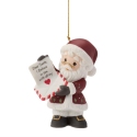 Precious Moments 261012N Annual Santa With Letter Hanging Ornament