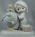 Precious Moments 522082 Blonde Boy with Globe Figurine