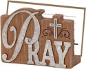 Precious Moments 8153005 PRAY Prayer Card Holder with Prayer Cards Set of 16