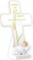 Precious Moments 834020 Baby Boy Baptism Cross with Stand Set of 2