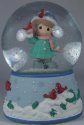 Precious Moments 911001 Girl with Cardinals Water Globe