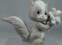 Precious Moments BC901 Skunk Holding Flowers Figurine