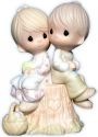 Precious Moments E1376 Boy and Girl on Stump Figurine