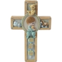 Precious Moments PMI701106N Boy Praying With Teddy Bear Cross