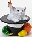 Charming Purrsonalities 4022705 Cat Inside Hat Figurine