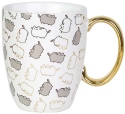 Pusheen Cat 6004622 Gold Pattern Mug