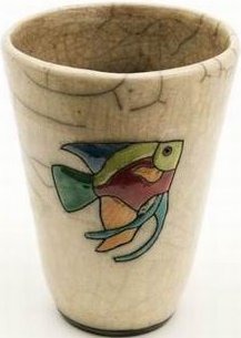 Raku South Africa P48 Angelfish Pencilholder Vase Waterproof