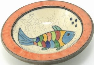 Raku South Africa R15 Fish Rim Bowl Small