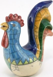 Raku South Africa R25 Rooster Stylized Colours