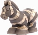 Raku South Africa B827 Zebra Large Black and White Big 8