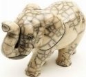 Raku South Africa E22W Elephant Walking Large White