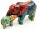 Raku South Africa E31 Elephant and Calf Baby