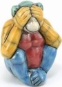 Raku South Africa M81 Monkey See No Evil Small