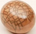 Raku South Africa O16N Ostrich Egg Natural