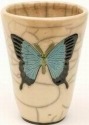 Raku South Africa P54 Butterfly Pencilholder Vase Waterproof