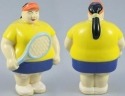 Raku South Africa PB16U Ms Potbelly Tennis Player Colours Underglaze