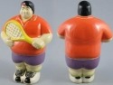 Raku South Africa PB30U Mr Potbelly Tennis Player Colours Underglaze