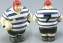 Raku South Africa PB42U Mr Potbelly Rugby Player WP Underglaze