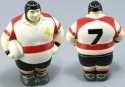 Raku South Africa PB45U Mr Potbelly Rugby Player Lion Underglaze