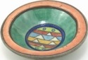 Raku South Africa R3 Rim Bowl with Ethnic Design Small