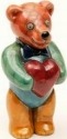 Raku South Africa T26 Teddy Bear Standing with Heart