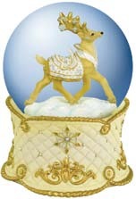 Reindeer Connection 22509 White Christmas Waterglobe