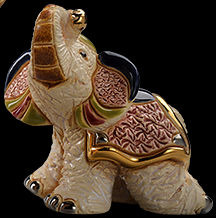 De Rosa Collections F387A Indian Elephant White Baby Figurine