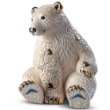 De Rosa Collections 1032 Polar Bear with Fish Large Figurine