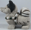 Artesania Rinconada 108 Husky Green and White Collar RARE Version Figurine