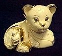 De Rosa Collections 1703L Lion Cub Baby RARE White on White