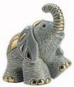 De Rosa Collections 1704L Elephant Baby RARE White on White