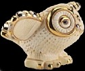 Artesania Rinconada 1707L Owl Baby RARE White on White Figurine