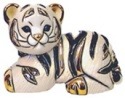 De Rosa Collections 1720 Tiger Cub White Baby Figurine
