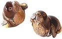 De Rosa Collections 1728AB Walrus Baby Pair A and B RARE Club Pieces