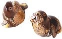 Artesania Rinconada 1728AB Walrus Baby Pair A and B RARE Club Pieces