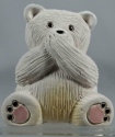 Artesania Rinconada 330B Polar Bear RARE Non U S Speak No Evil Bear Figurine