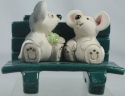 Artesania Rinconada 340A Mice On Bench Baby Rare Figurine