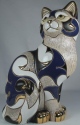 De Rosa Collections 445B Calico Cat Blue Gallery LE Large Figure