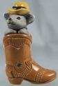 Artesania Rinconada 73E Mouse In Cowboy Boot Figurine