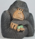 De Rosa Collections 816C Gorilla Leaf On Rear Figurine