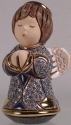 Artesania Rinconada A01B Angel Praying Blue Figurine