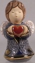 Artesania Rinconada A03B Angel with Heart Blue Figurine