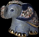 De Rosa Collections B01B Elephant Blue Figurine