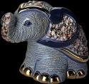 Artesania Rinconada B01B Elephant Blue Figurine