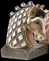 De Rosa Collections BE01W Horse White Bookend