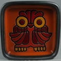 Artesania Rinconada DR103-A4 Square Plate Owl Design 