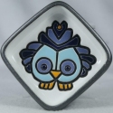 Artesania Rinconada DR104-B3 Blue - White Design Square Plate