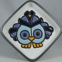 Artesania Rinconada DR104-B4 Square Plate Bird Design 